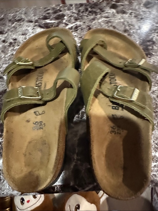 Birkenstock Shoes - Birkenstock: Mayari Olive Green Double Strap Sandals